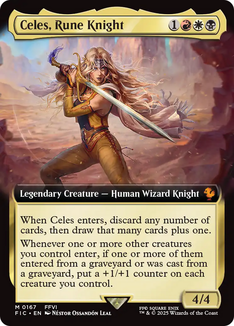 Celes, Rune Knight (Extended Art) [FINAL FANTASY Commander] | Cards and Coasters CA