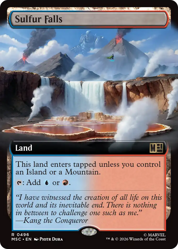 Sulfur Falls (Extended Art) [Marvel Super Heroes Commander] | Cards and Coasters CA