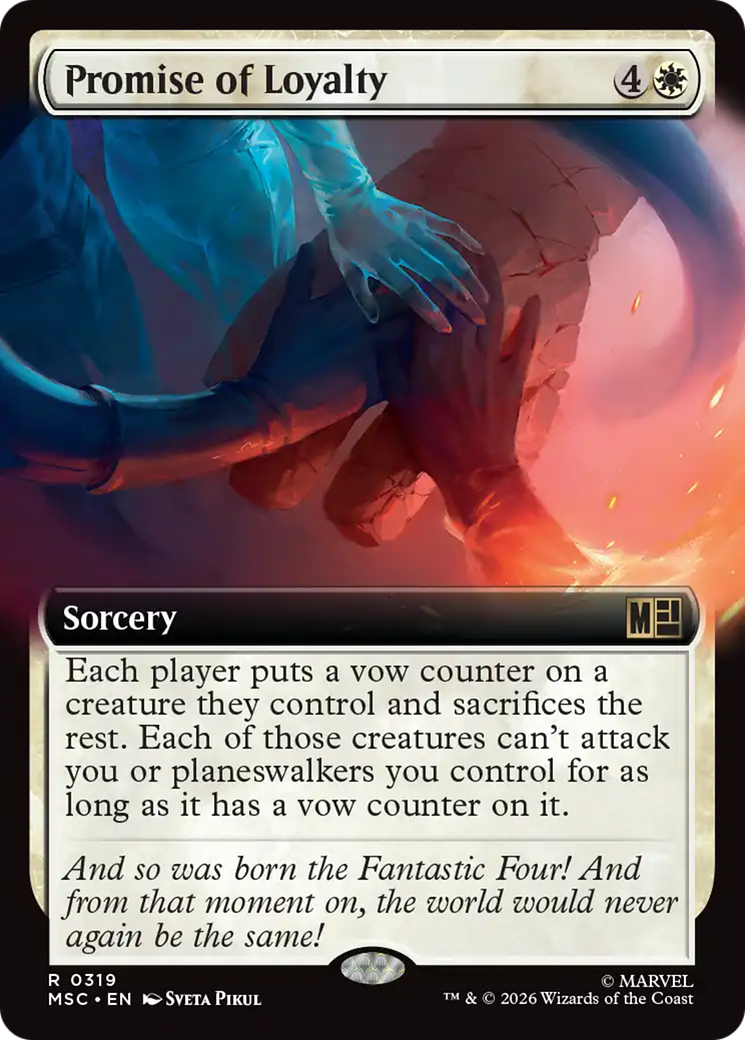 Promise of Loyalty (Extended Art) [Marvel Super Heroes Commander] | Cards and Coasters CA