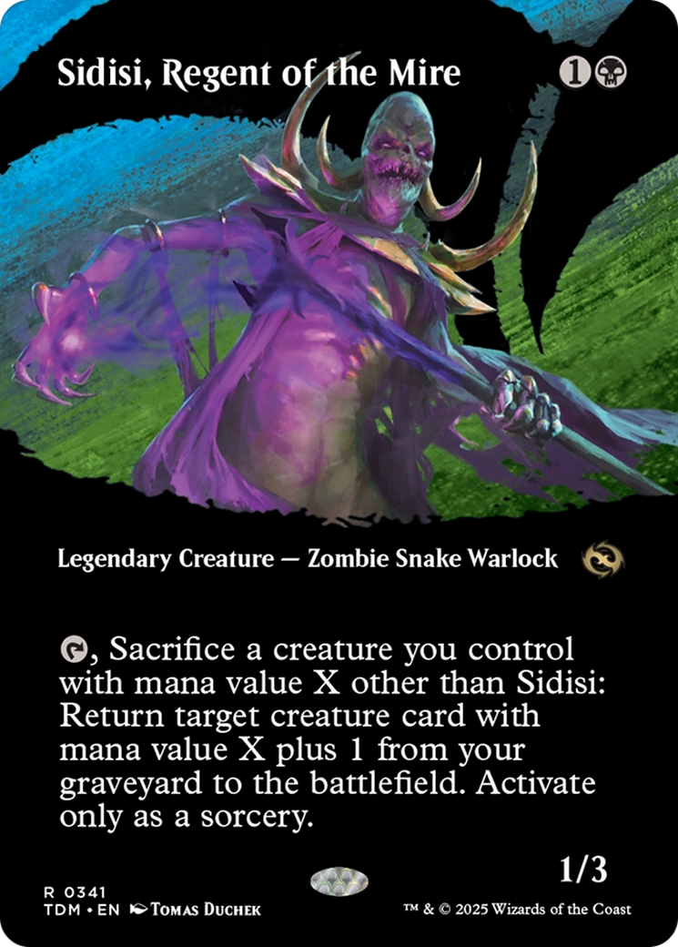 Sidisi, Regent of the Mire (Borderless) [Tarkir: Dragonstorm] | Cards and Coasters CA