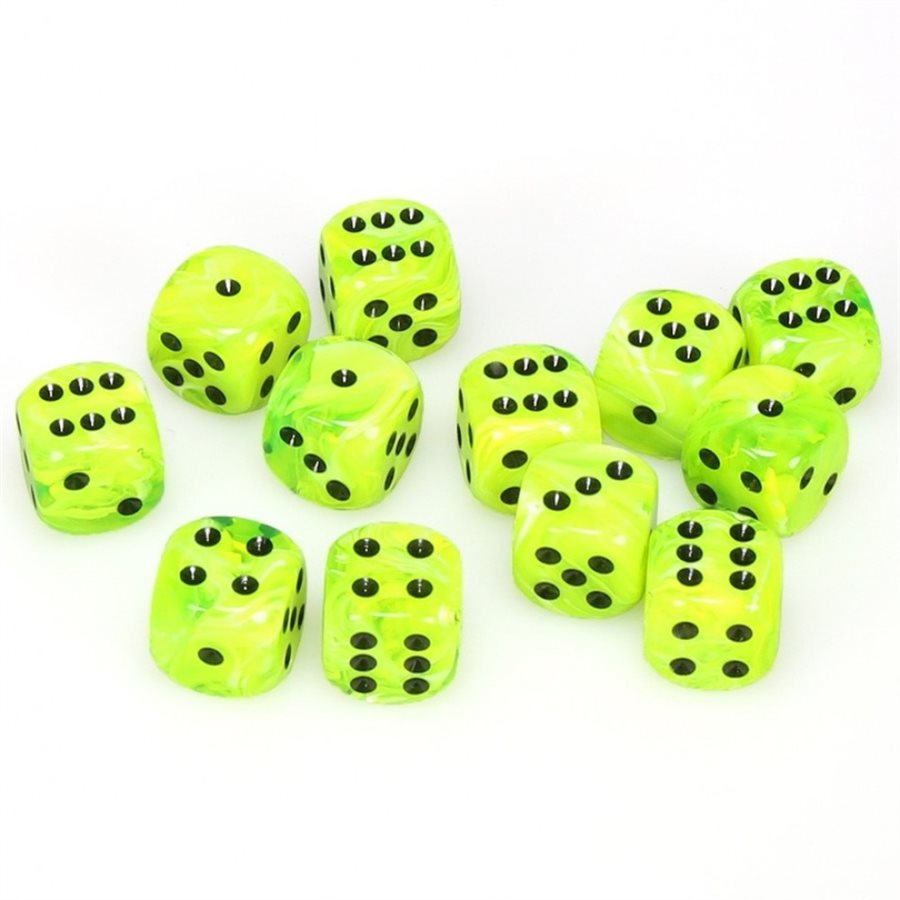 Chessex - Vortex - Bright Green/Black | Cards and Coasters CA