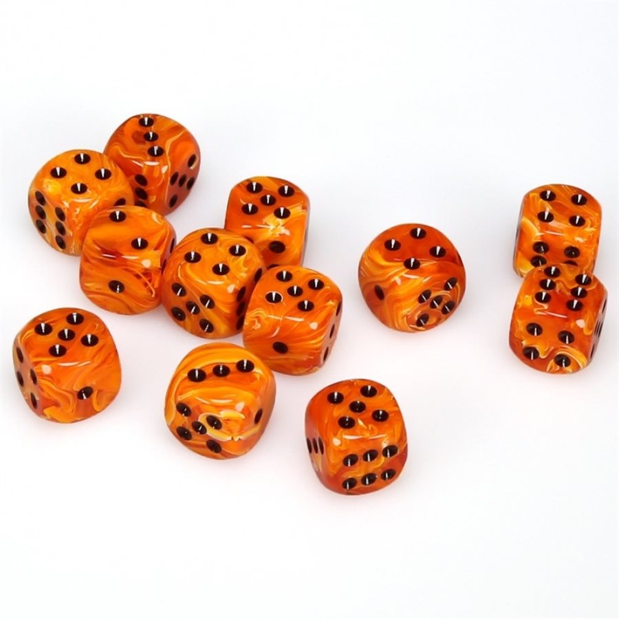 Chessex - Vortex - Orange / Black | Cards and Coasters CA