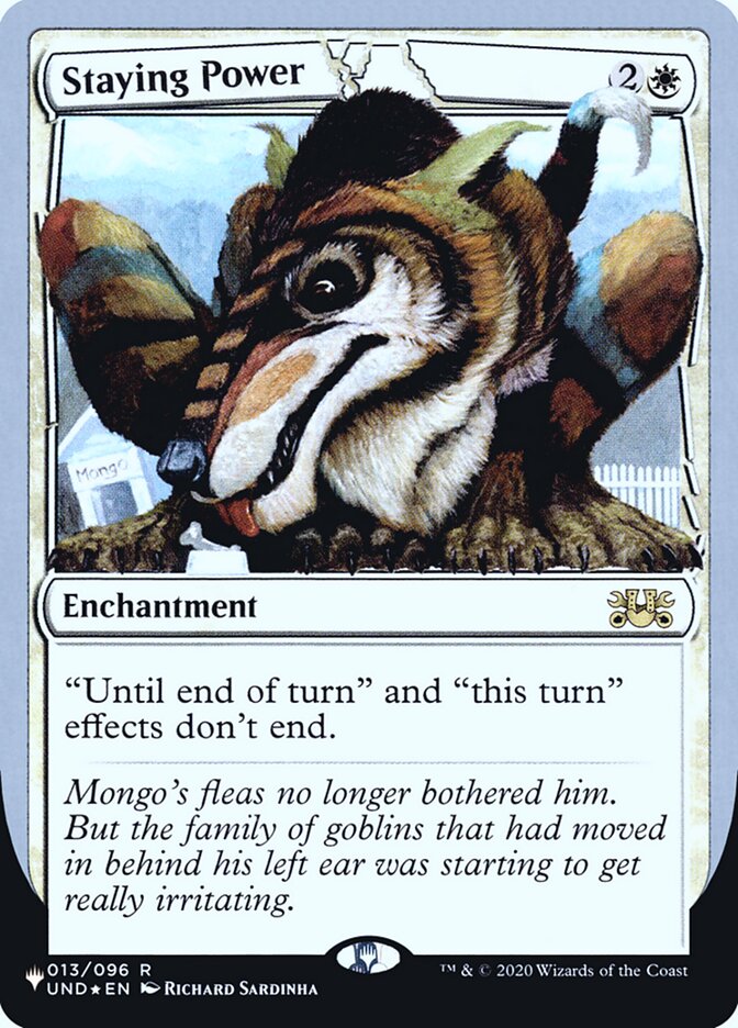 Staying Power (Unfinity Foil Edition) [The List] | Cards and Coasters CA