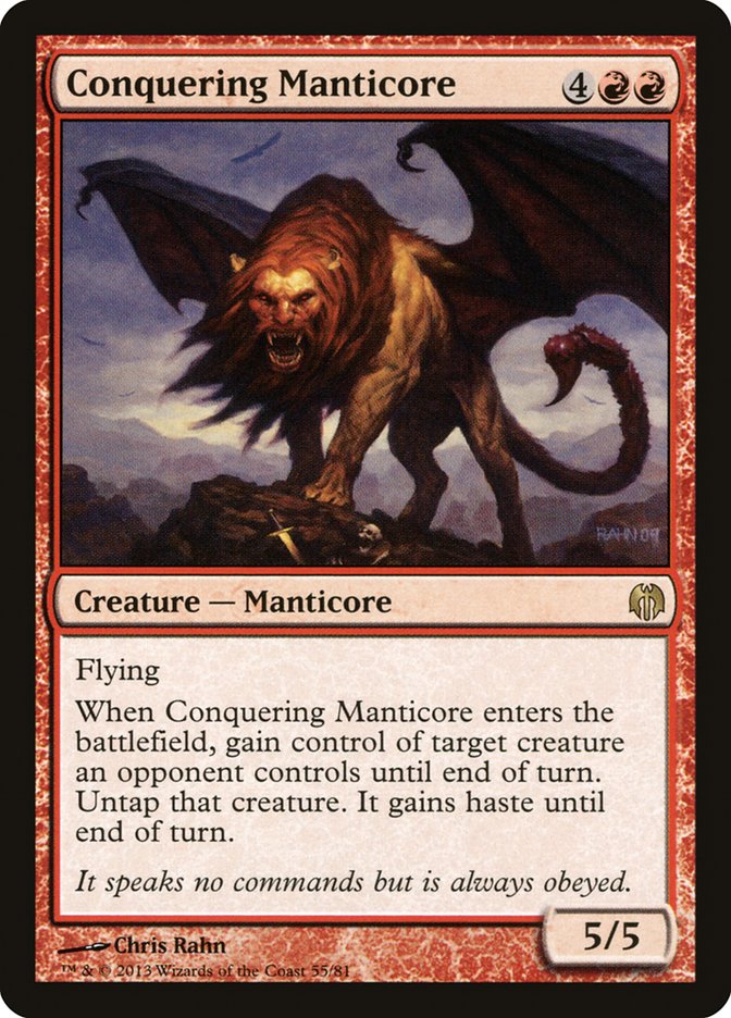 Conquering Manticore [Duel Decks: Heroes vs. Monsters] | Cards and Coasters CA
