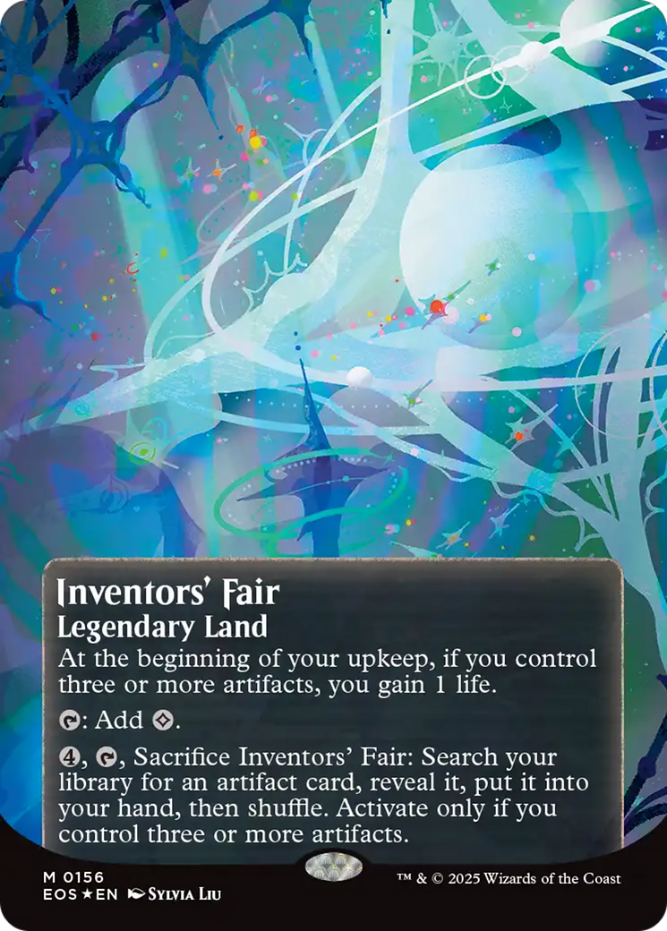Inventors' Fair (0156) (Borderless) (Galaxy Foil) [Edge of Eternities: Stellar Sights] | Cards and Coasters CA