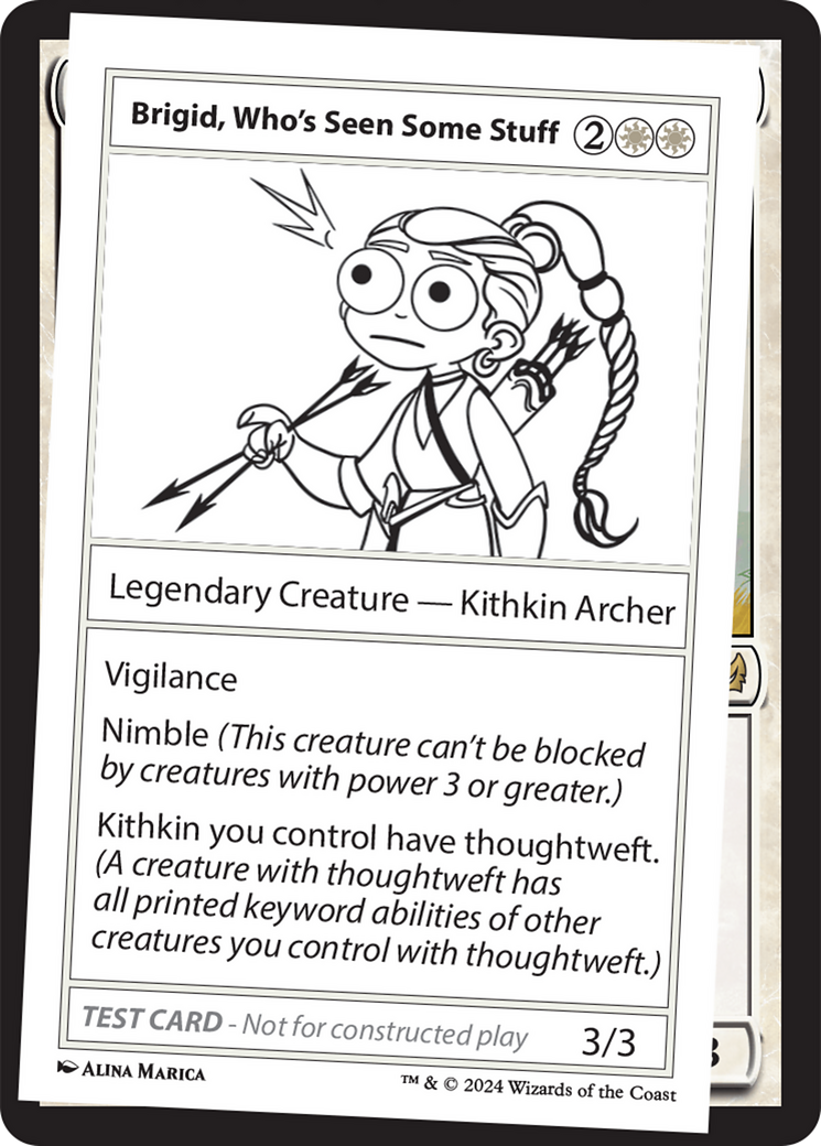 Brigid, Who's Seen Some Stuff [Mystery Booster 2 Playtest Cards] | Cards and Coasters CA