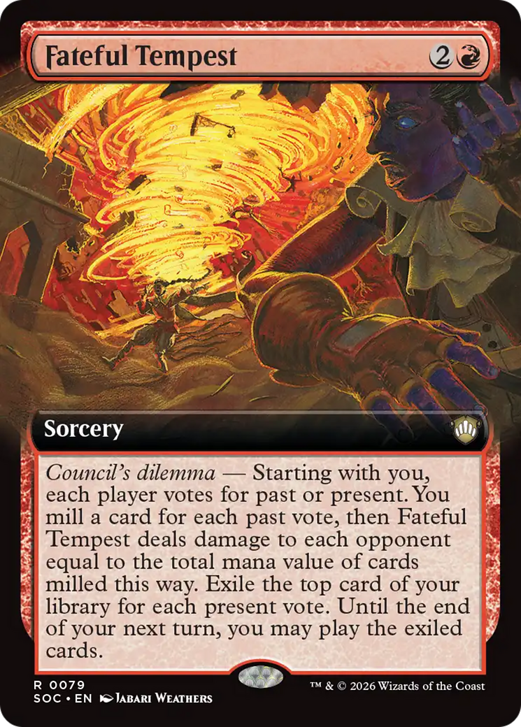 Fateful Tempest (Extended Art) [Secrets of Strixhaven Commander] | Cards and Coasters CA