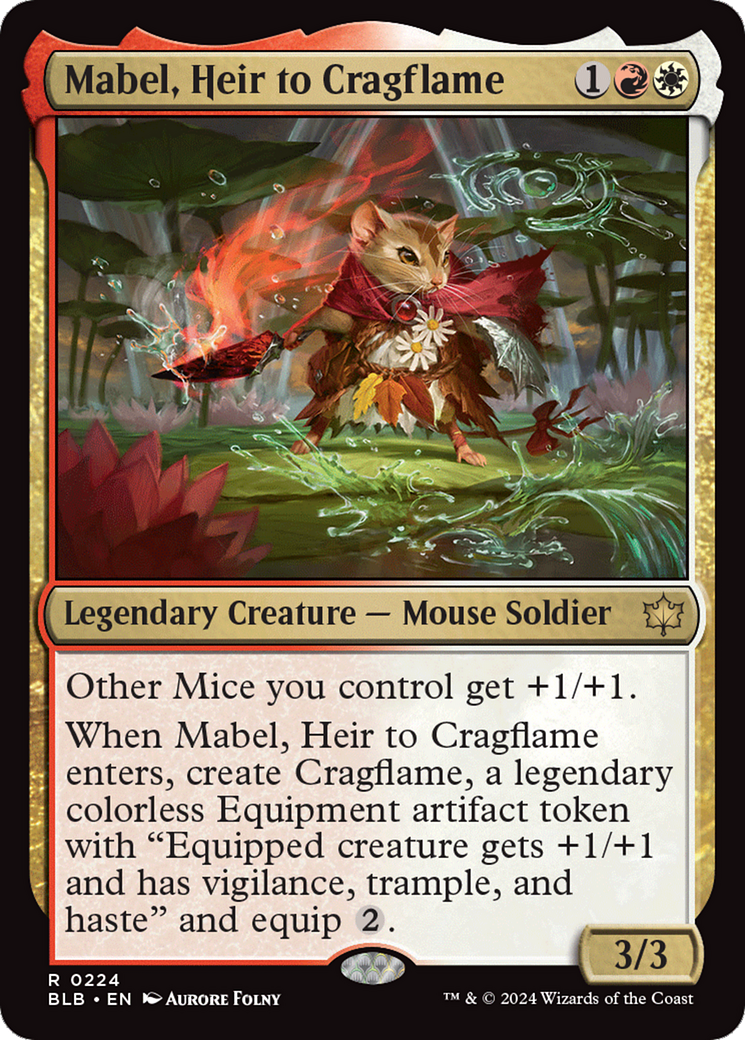 Mabel, Heir to Cragflame [Bloomburrow] | Cards and Coasters CA