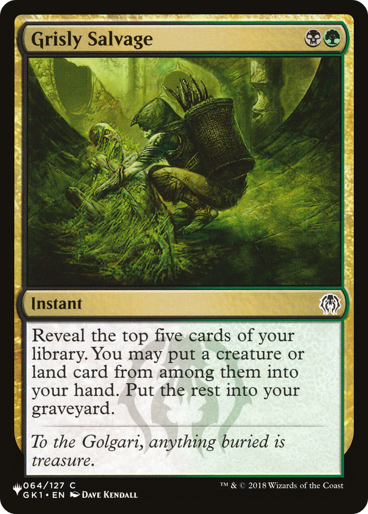 Grisly Salvage [The List Reprints] | Cards and Coasters CA