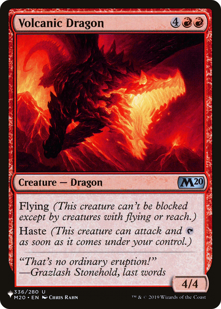 Volcanic Dragon (M20) [The List] | Cards and Coasters CA