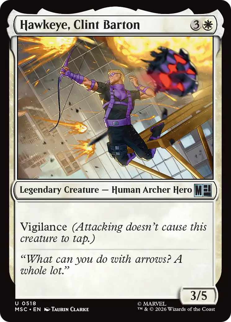 Hawkeye, Clint Barton (0518) [Marvel Super Heroes Commander] | Cards and Coasters CA
