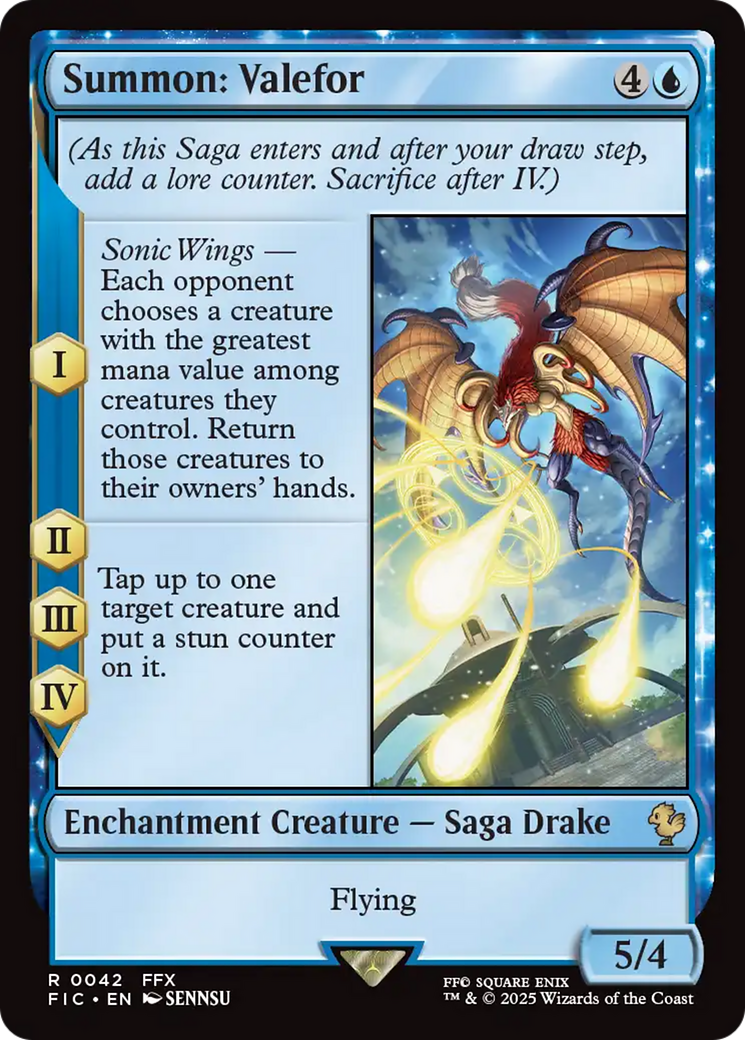 Summon: Valefor [FINAL FANTASY Commander] | Cards and Coasters CA