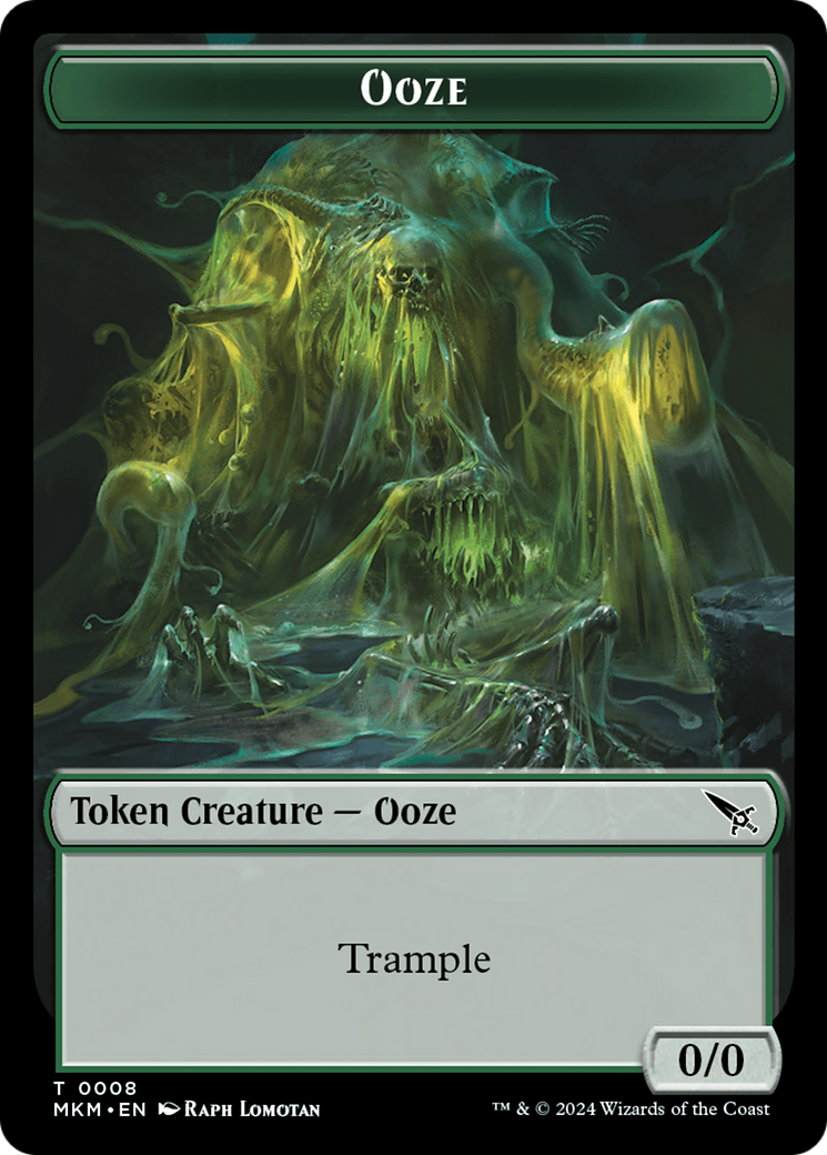 Thopter (0020) // Ooze Double-Sided Token [Murders at Karlov Manor Tokens] | Cards and Coasters CA