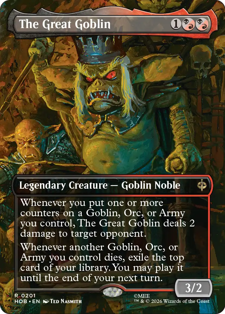 The Great Goblin (Borderless) [The Hobbit] | Cards and Coasters CA