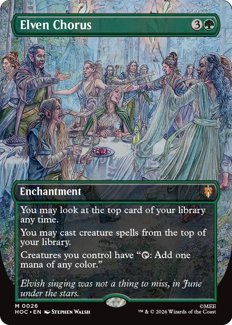 Elven Chorus (Borderless) [The Hobbit: Eternal-Legal] | Cards and Coasters CA