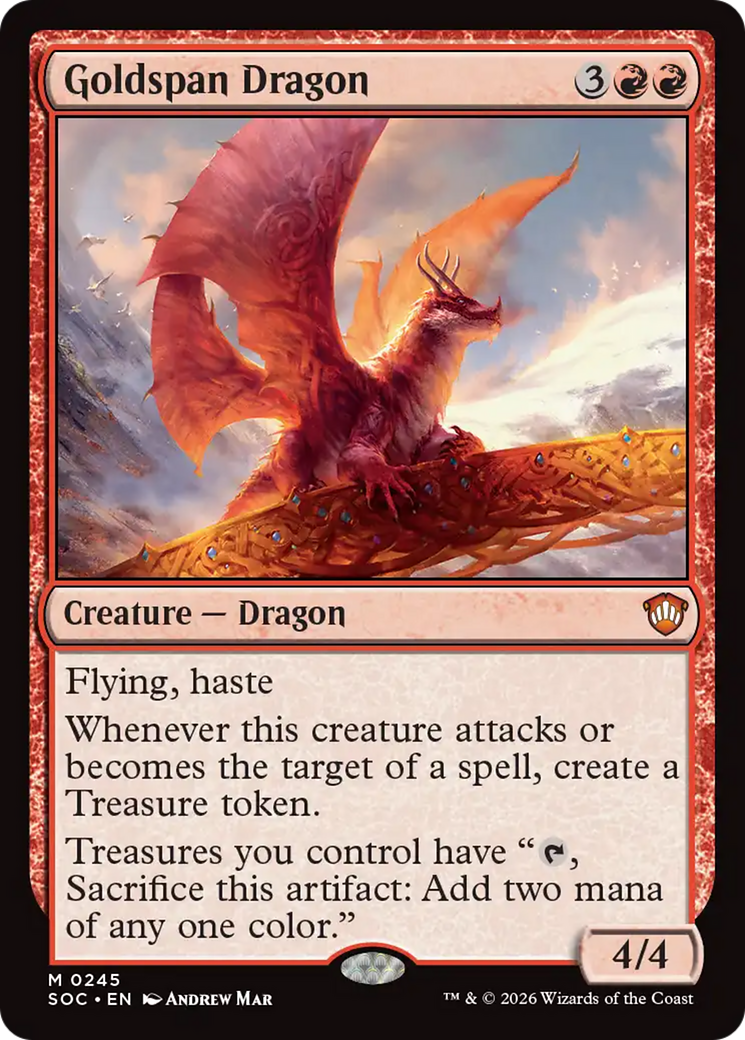 Goldspan Dragon [Secrets of Strixhaven Commander] | Cards and Coasters CA