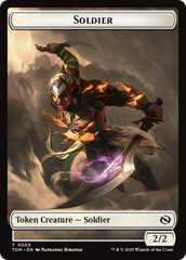 Soldier (0004) // Soldier (0005) Double-Sided Token [Tarkir: Dragonstorm Tokens] | Cards and Coasters CA