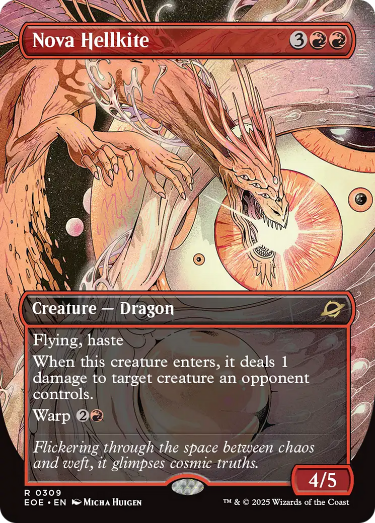 Nova Hellkite (Borderless) [Edge of Eternities] | Cards and Coasters CA