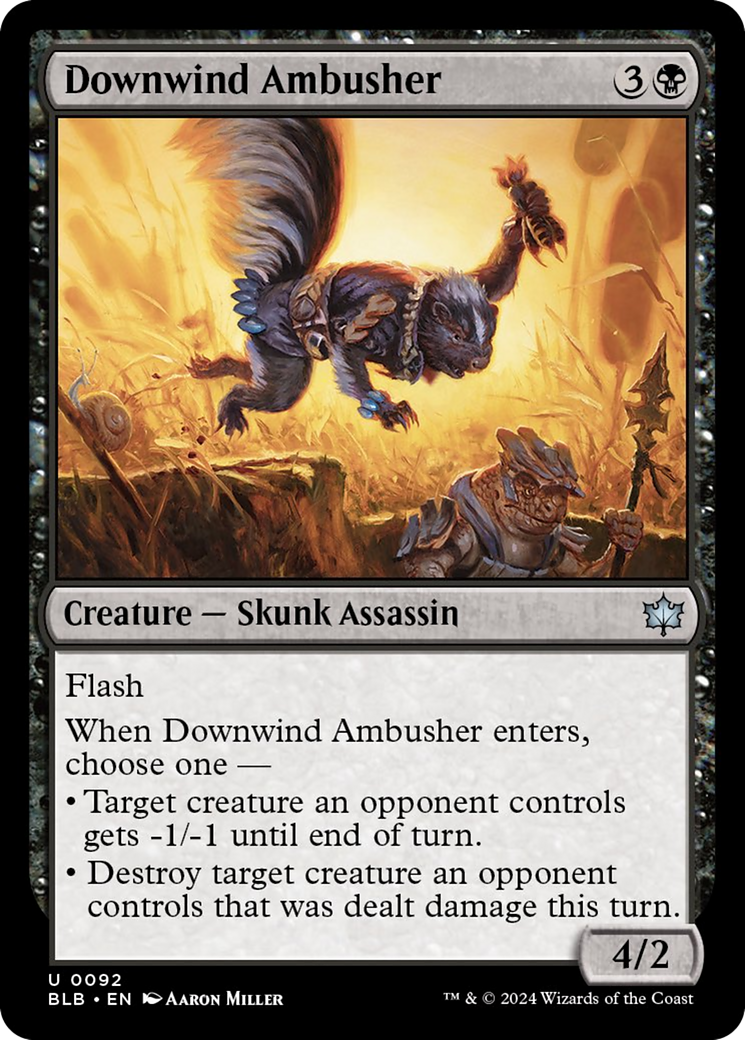 Downwind Ambusher [Bloomburrow] | Cards and Coasters CA