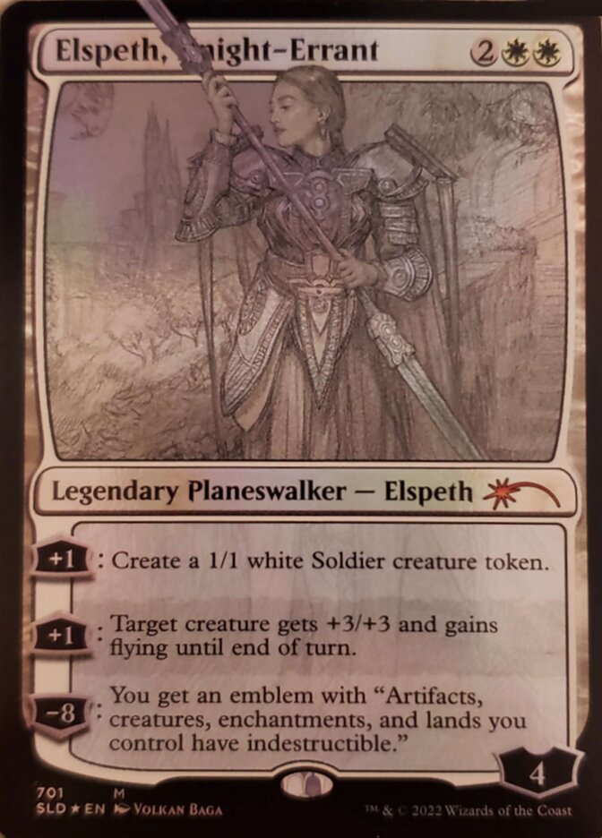 Elspeth, Knight-Errant (Sketch) [Secret Lair Drop Promos] | Cards and Coasters CA