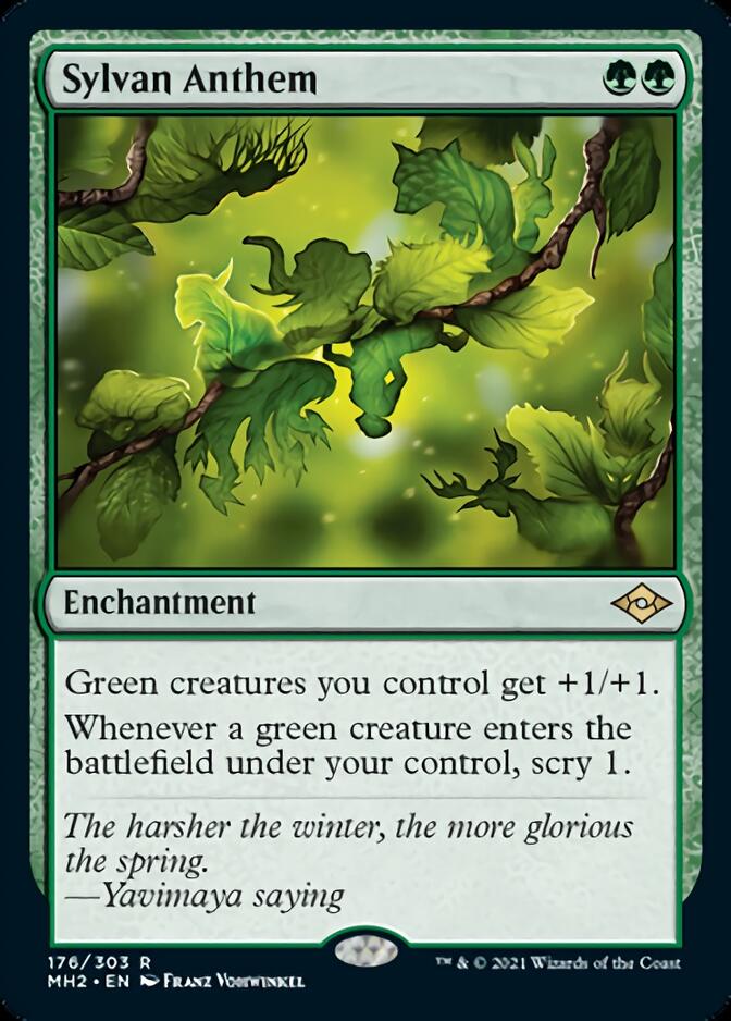 Sylvan Anthem [Modern Horizons 2] | Cards and Coasters CA