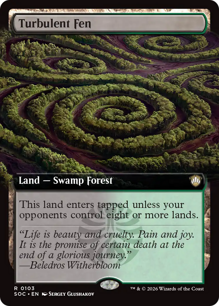 Turbulent Fen (Extended Art) [Secrets of Strixhaven Commander] | Cards and Coasters CA
