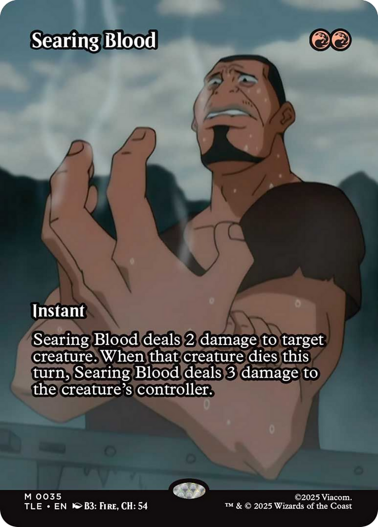 Searing Blood (Borderless) [Avatar: The Last Airbender: Eternal-Legal] | Cards and Coasters CA