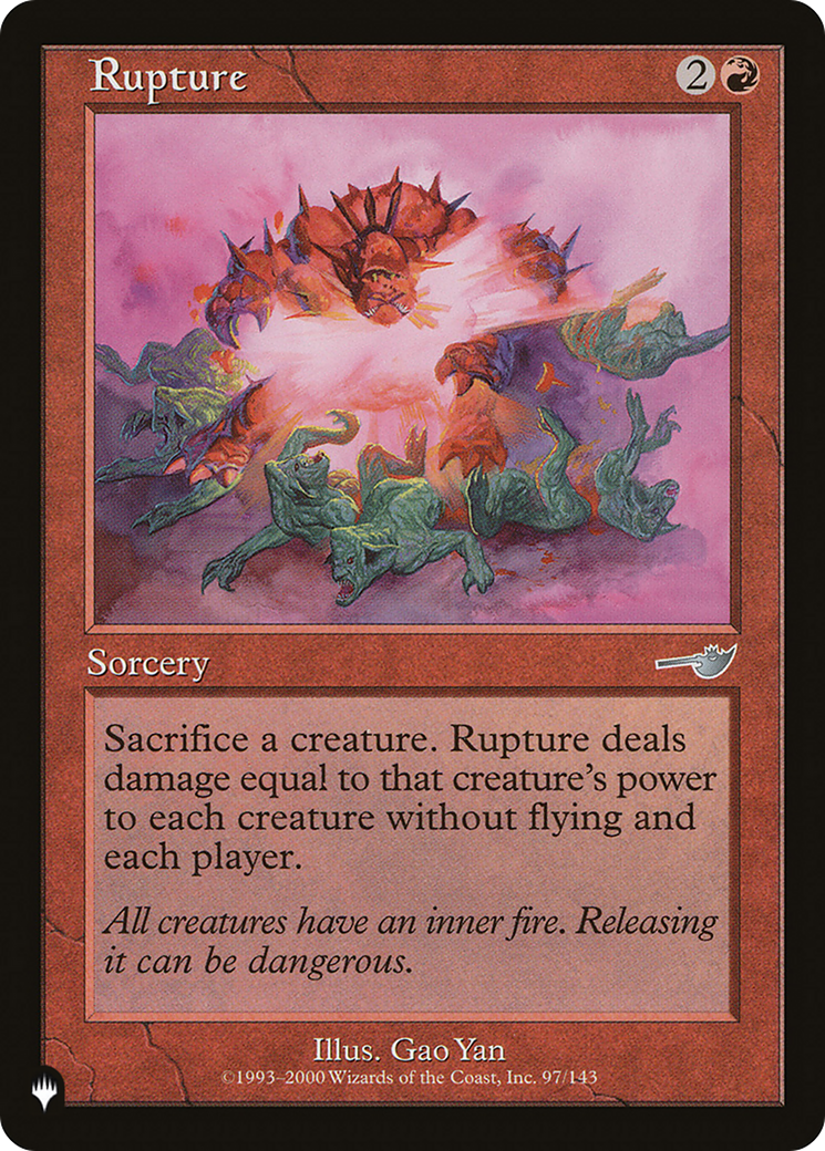 Rupture [The List] | Cards and Coasters CA
