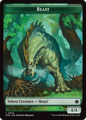 Dog // Beast (0033) Double-Sided Token [Foundations Tokens] | Cards and Coasters CA