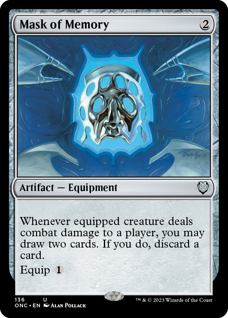 Mask of Memory [Phyrexia: All Will Be One Commander] | Cards and Coasters CA