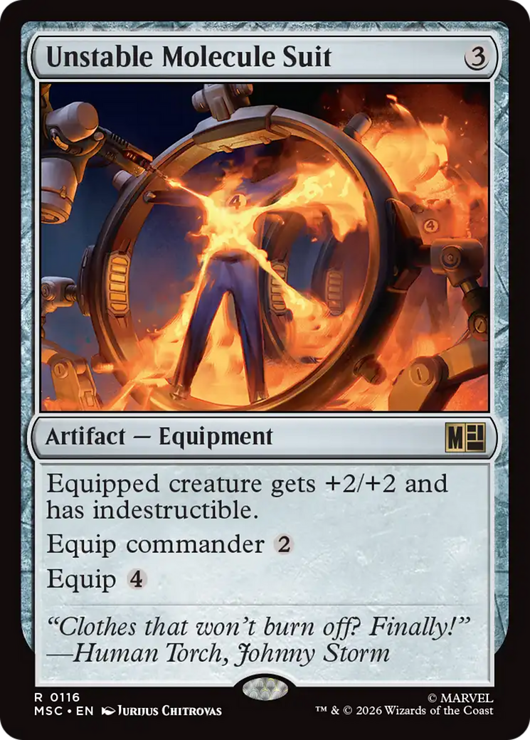 Unstable Molecule Suit (Surge Foil) [Marvel Super Heroes Commander] | Cards and Coasters CA