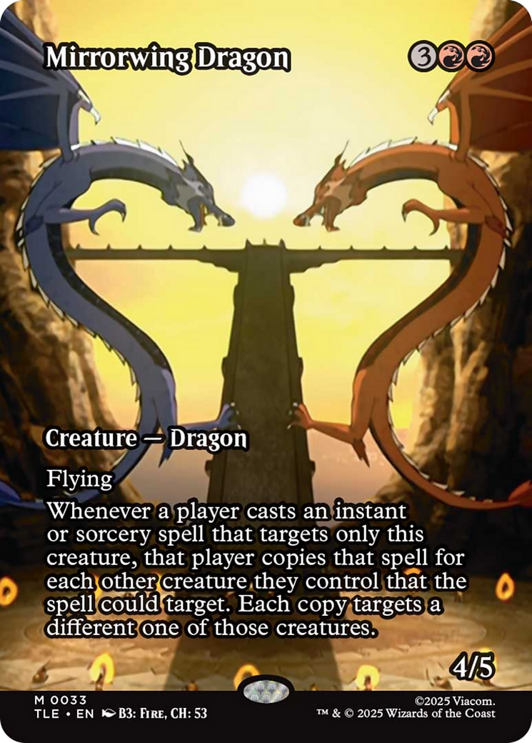 Mirrorwing Dragon (Borderless) [Avatar: The Last Airbender: Eternal-Legal] | Cards and Coasters CA