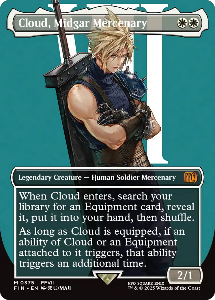 Cloud, Midgar Mercenary (Borderless) [FINAL FANTASY] | Cards and Coasters CA