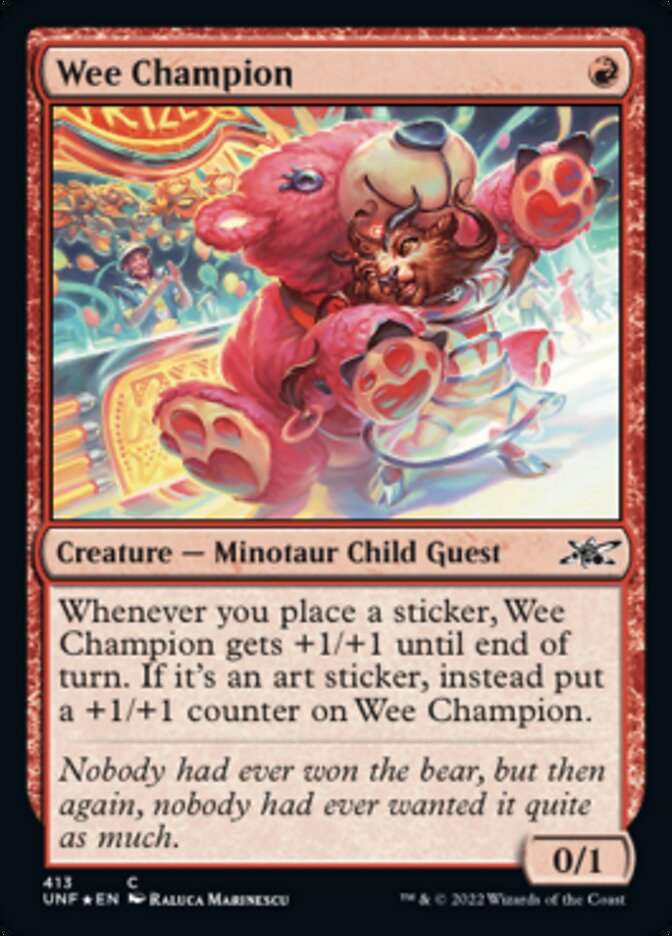 Wee Champion (Galaxy Foil) [Unfinity] | Cards and Coasters CA