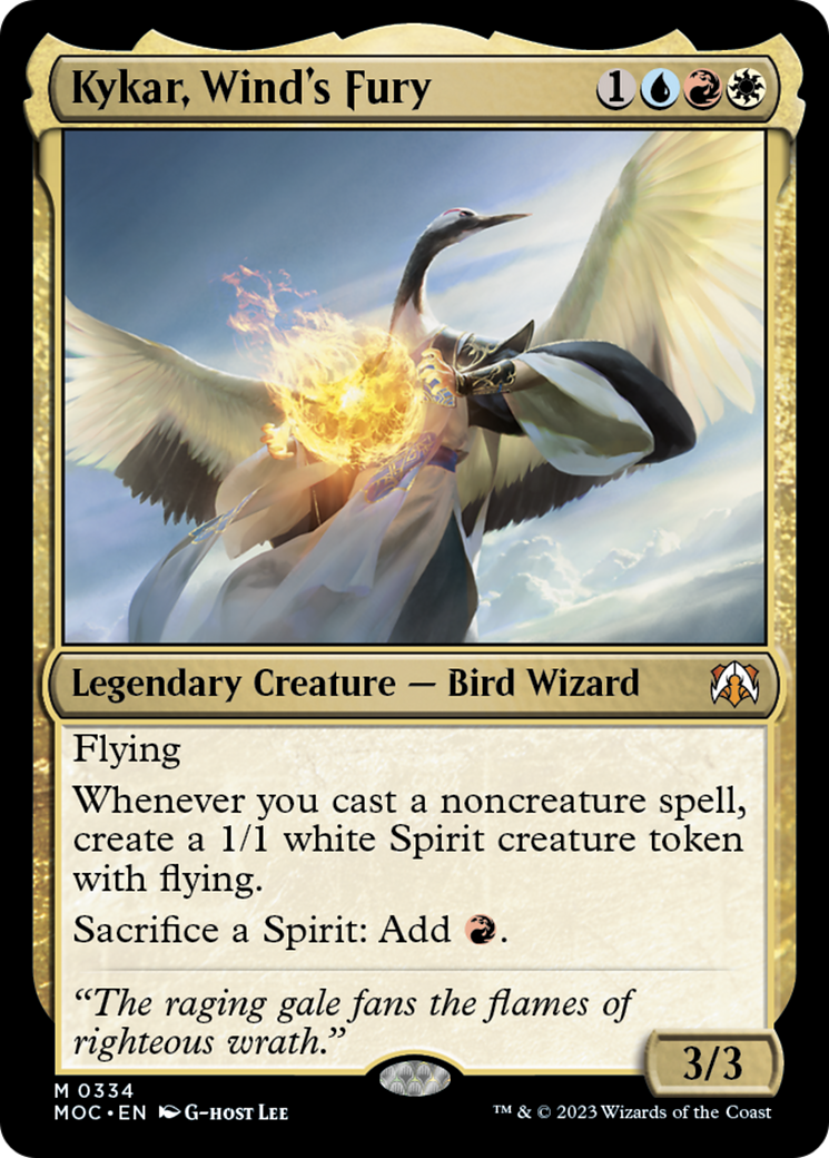Kykar, Wind's Fury [March of the Machine Commander] | Cards and Coasters CA