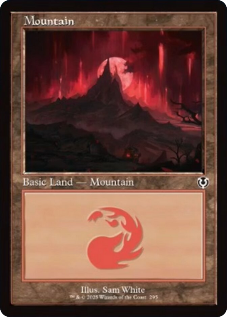 Mountain (295) (Retro Frame) [Innistrad Remastered] | Cards and Coasters CA