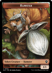 Hamster // Saproling Double-Sided Token [Bloomburrow Commander Tokens] | Cards and Coasters CA