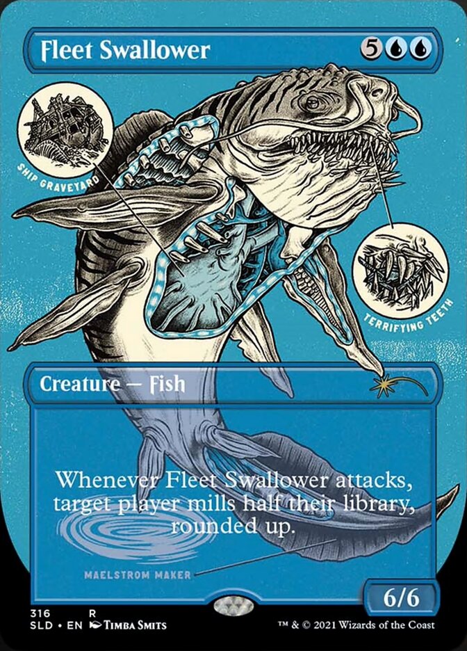 Fleet Swallower (Borderless Foil Etched) [Secret Lair Drop Series] | Cards and Coasters CA
