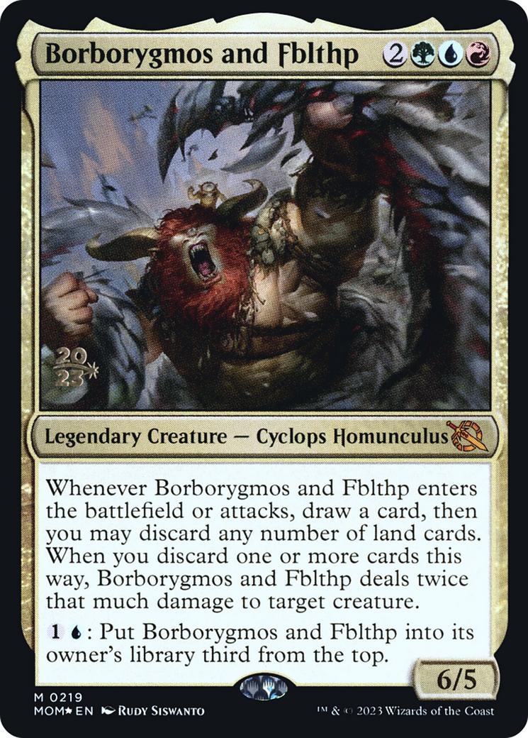 Borborygmos and Fblthp [March of the Machine Prerelease Promos] | Cards and Coasters CA