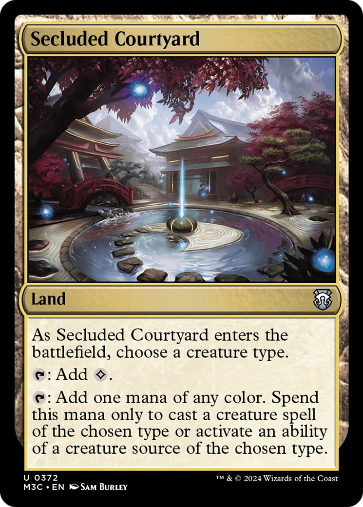 Secluded Courtyard (Ripple Foil) [Modern Horizons 3 Commander] | Cards and Coasters CA