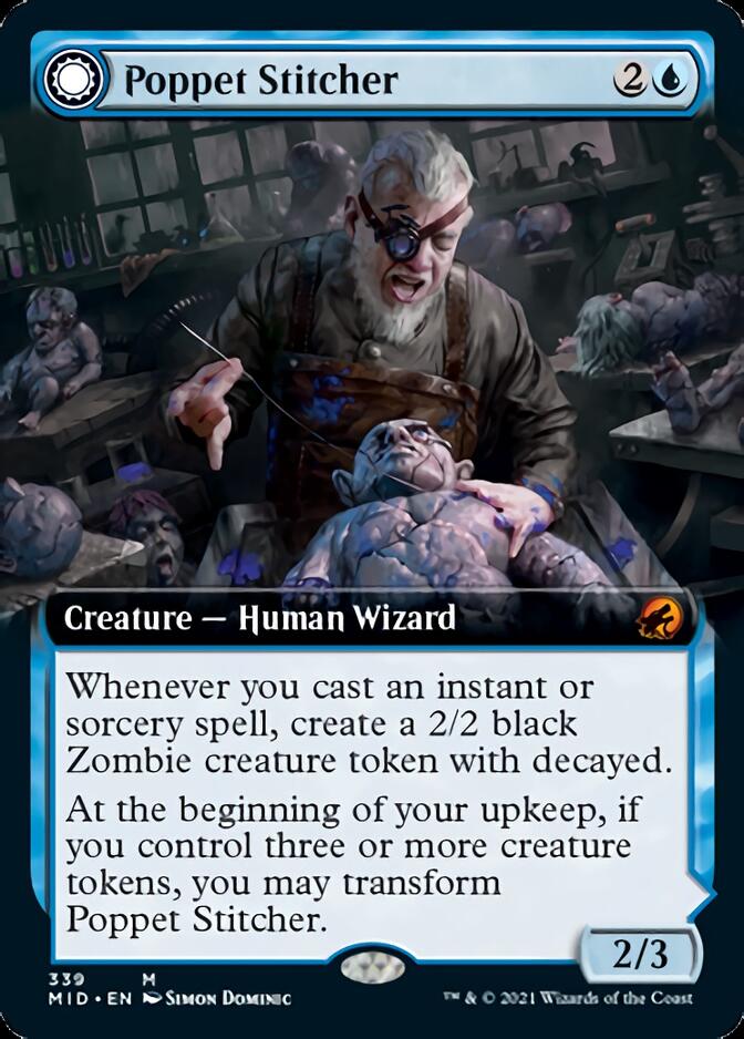 Poppet Stitcher // Poppet Factory (Extended Art) [Innistrad: Midnight Hunt] | Cards and Coasters CA