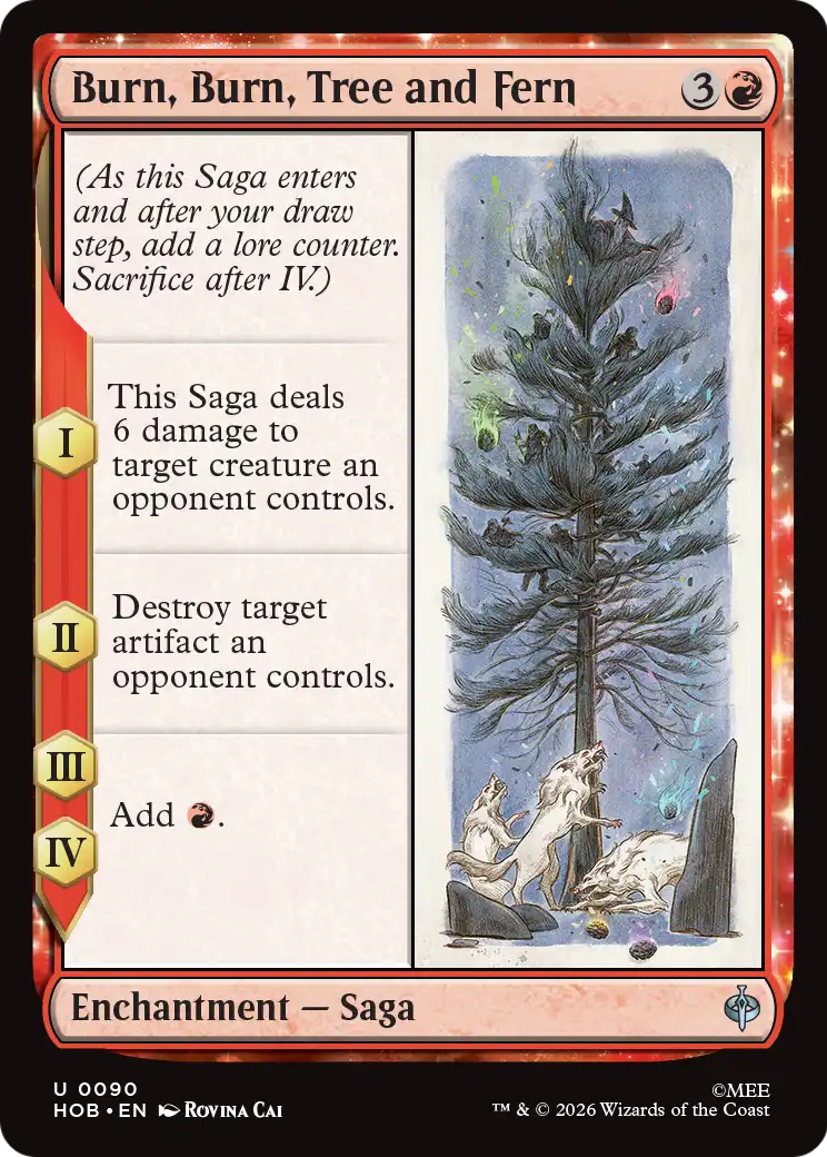 Burn, Burn, Tree and Fern [The Hobbit] | Cards and Coasters CA
