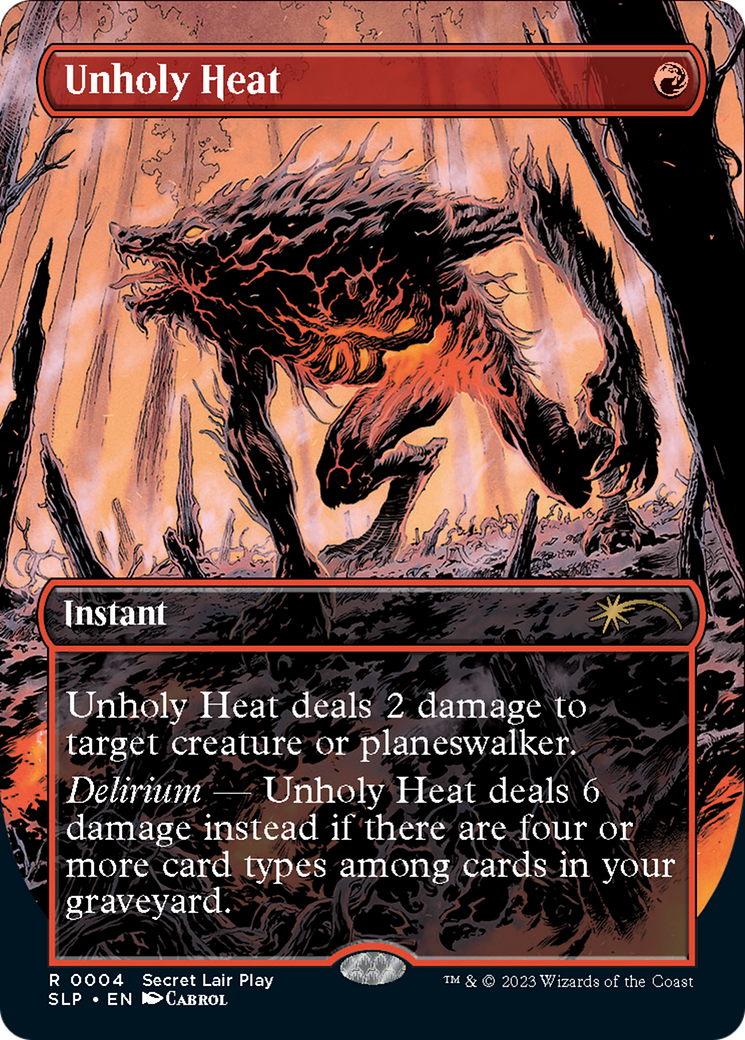 Unholy Heat (Borderless) [Secret Lair Showdown] | Cards and Coasters CA