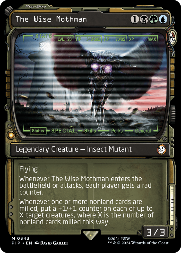 The Wise Mothman (Showcase) [Fallout] | Cards and Coasters CA