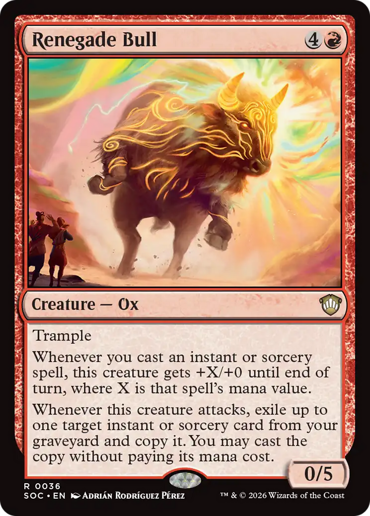 Renegade Bull [Secrets of Strixhaven Commander] | Cards and Coasters CA