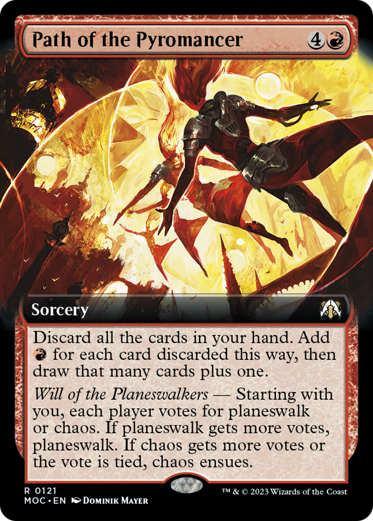 Path of the Pyromancer (Extended Art) [March of the Machine Commander] | Cards and Coasters CA