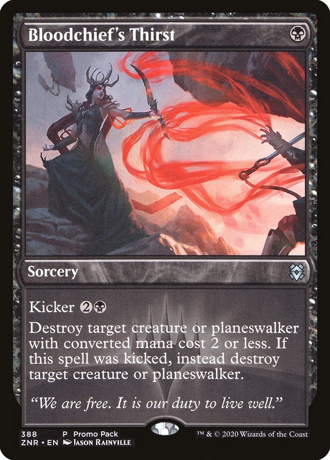 Bloodchief's Thirst (Promo Pack) [Zendikar Rising Promos] | Cards and Coasters CA