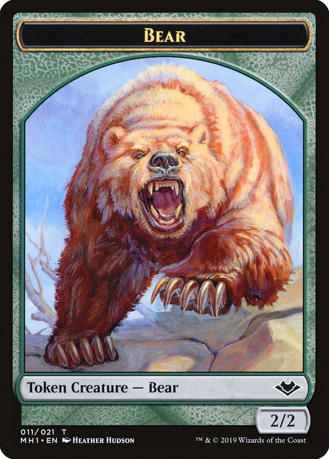 Illusion // Bear Double-Sided Token [Modern Horizons Tokens] | Cards and Coasters CA