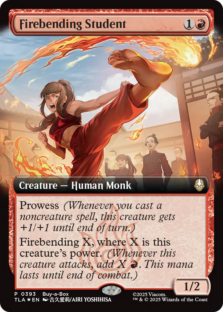 Firebending Student (Extended Art) [Avatar: The Last Airbender Promos] | Cards and Coasters CA
