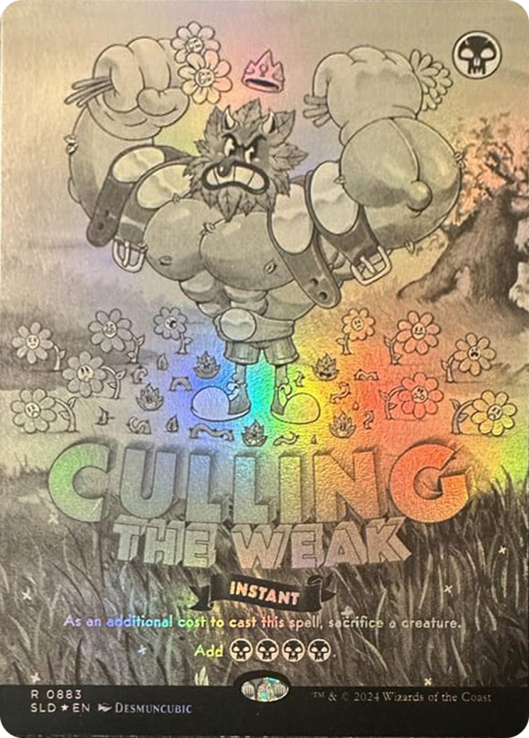 Culling the Weak (Black & White Foil) [Secret Lair Drop Series] | Cards and Coasters CA